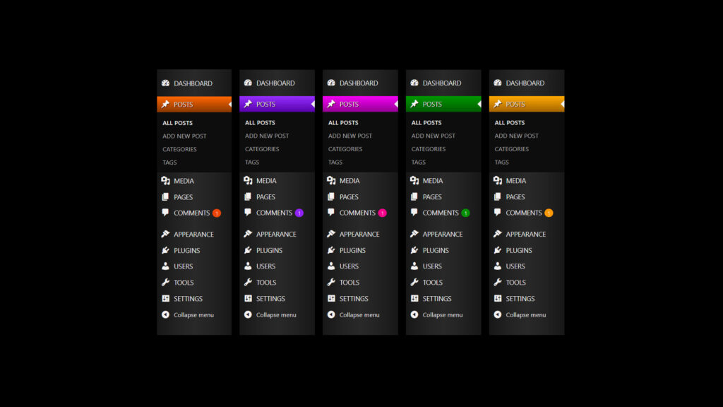 Sleeker WordPress Admin Panel Color Schemes